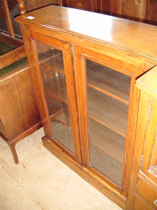 Glazed mahogany dwarf bookcase